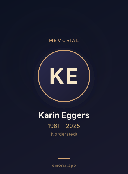 Memorial portrait of Karin Eggers