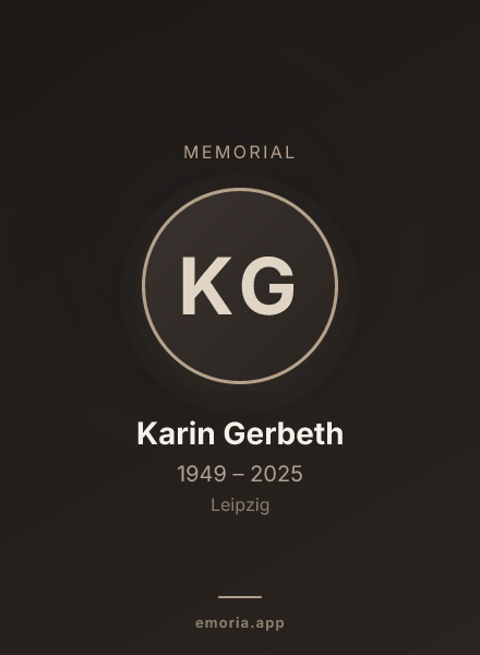 Memorial portrait of Karin Gerbeth