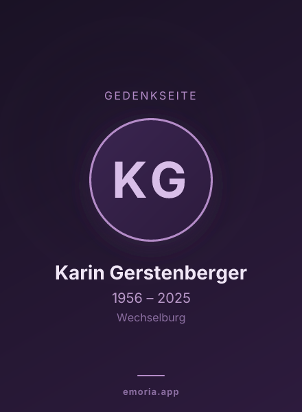 Gedenkportrait von Karin Gerstenberger
