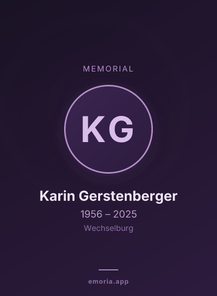 Memorial portrait of Karin Gerstenberger