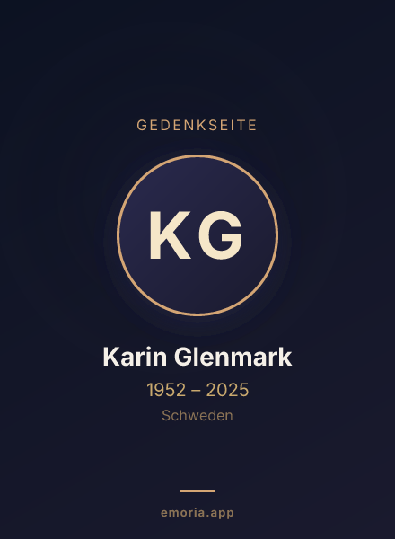 Gedenkportrait von Karin Glenmark