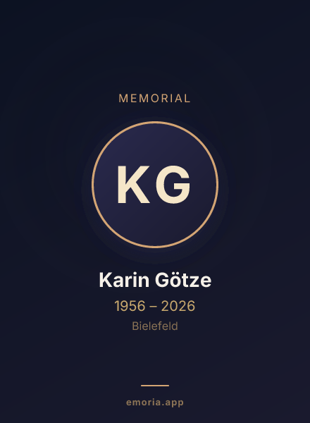 Memorial portrait of Karin Götze