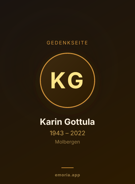 Gedenkportrait von Karin Gottula