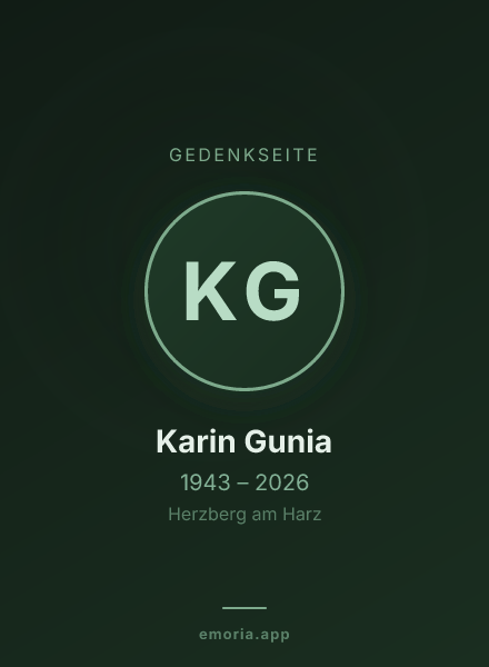 Gedenkportrait von Karin Gunia