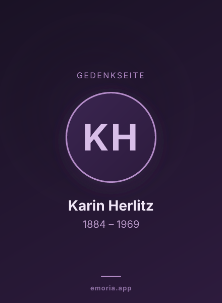 Gedenkportrait von Karin Herlitz