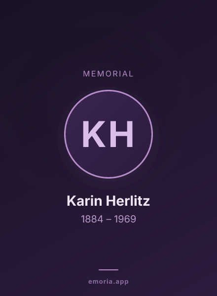 Memorial portrait of Karin Herlitz