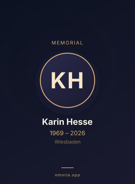 Memorial portrait of Karin Hesse
