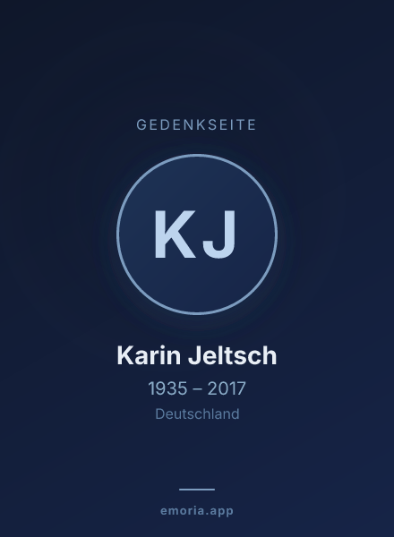Gedenkportrait von Karin Jeltsch