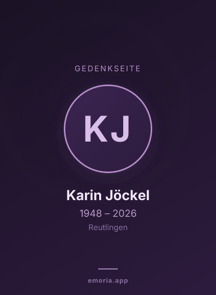 Gedenkportrait von Karin Jöckel