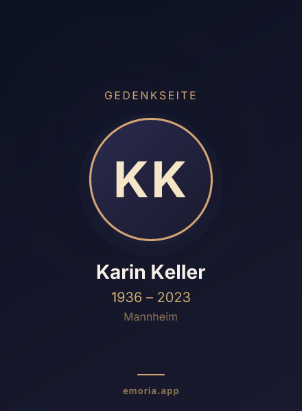 Gedenkportrait von Karin Keller
