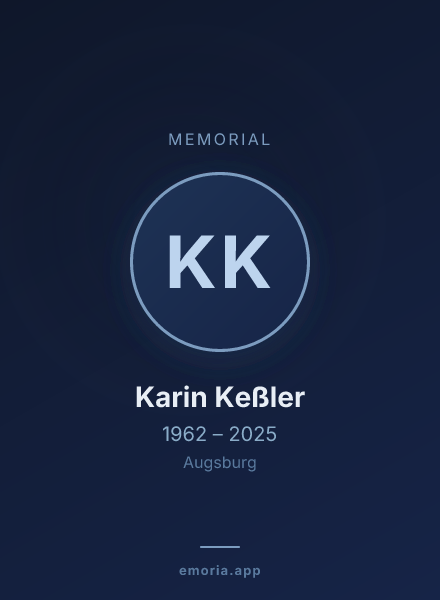 Memorial portrait of Karin Keßler