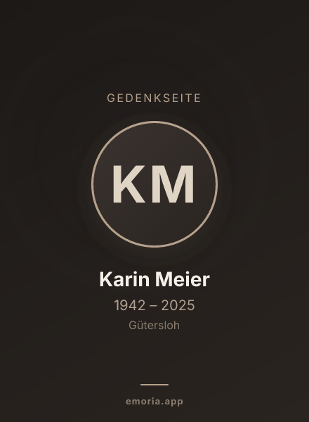 Gedenkportrait von Karin Meier