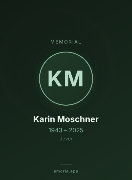 Memorial portrait of Karin Moschner