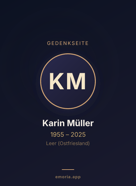 Gedenkportrait von Karin Müller