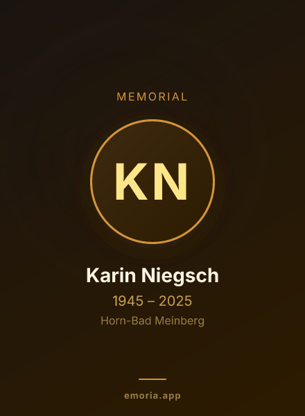 Memorial portrait of Karin Niegsch