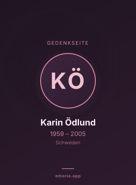 Gedenkportrait von Karin Ödlund