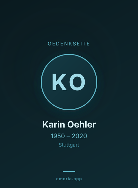 Gedenkportrait von Karin Oehler