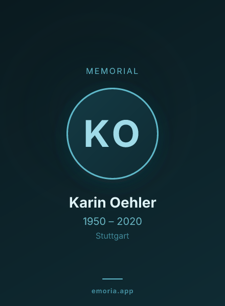 Memorial portrait of Karin Oehler