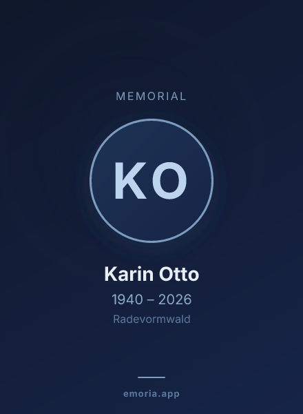 Memorial portrait of Karin Otto