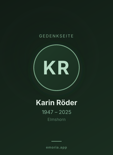 Gedenkportrait von Karin Röder