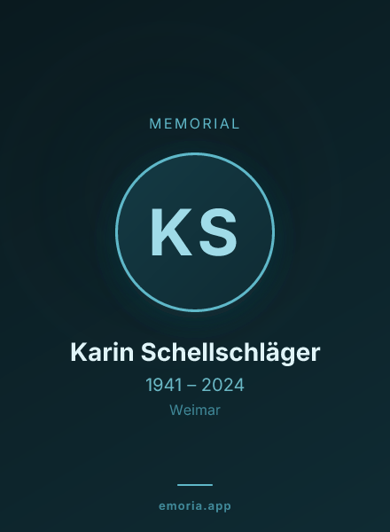 Memorial portrait of Karin Schellschläger