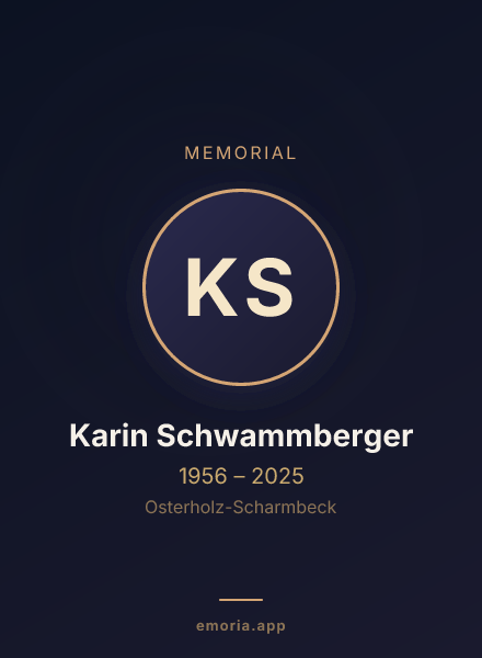 Memorial portrait of Karin Schwammberger