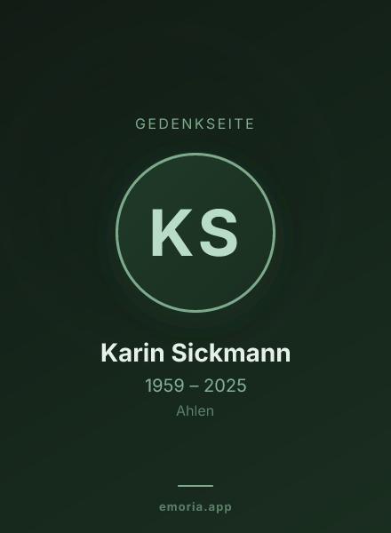 Gedenkportrait von Karin Sickmann