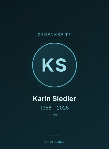 Gedenkportrait von Karin Siedler