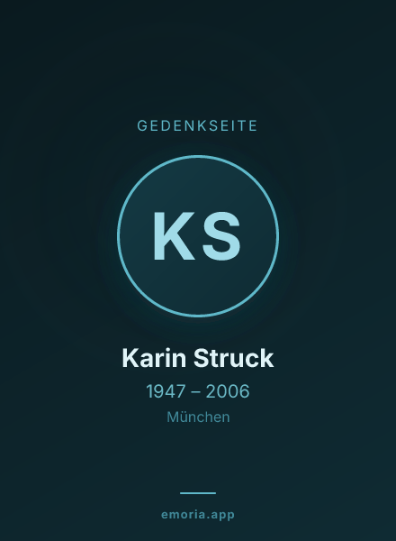 Gedenkportrait von Karin Struck