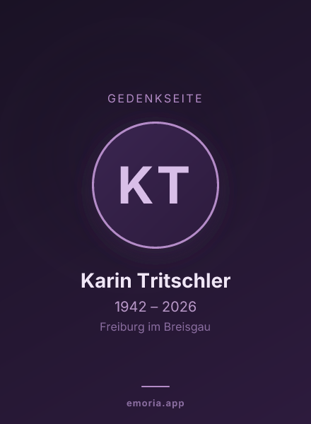 Gedenkportrait von Karin Tritschler