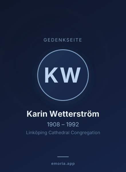 Gedenkportrait von Karin Wetterström