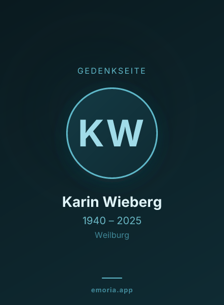 Gedenkportrait von Karin Wieberg