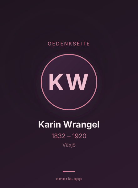 Gedenkportrait von Karin Wrangel