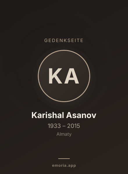 Gedenkportrait von Karishal Asanov