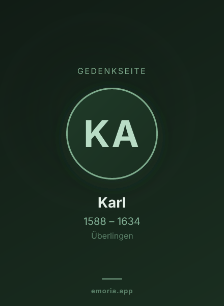 Gedenkportrait von Karl