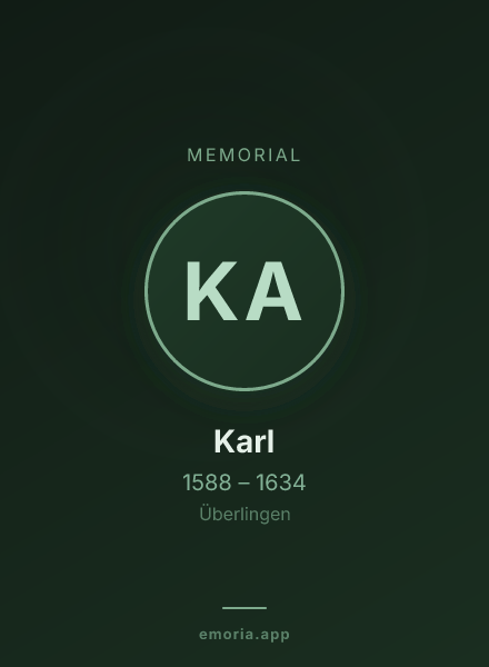 Memorial portrait of Karl