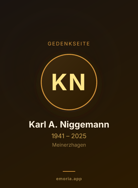 Gedenkportrait von Karl A. Niggemann