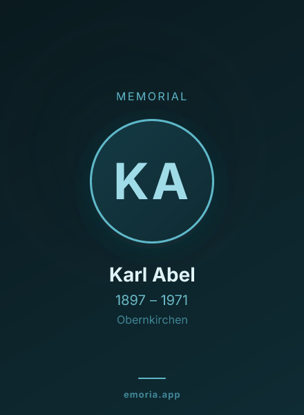 Memorial portrait of Karl Abel