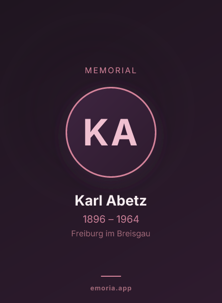 Memorial portrait of Karl Abetz