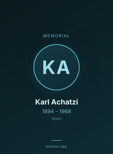 Memorial portrait of Karl Achatzi
