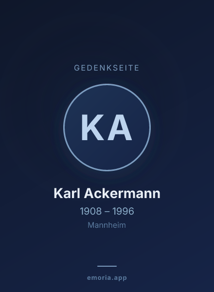 Gedenkportrait von Karl Ackermann