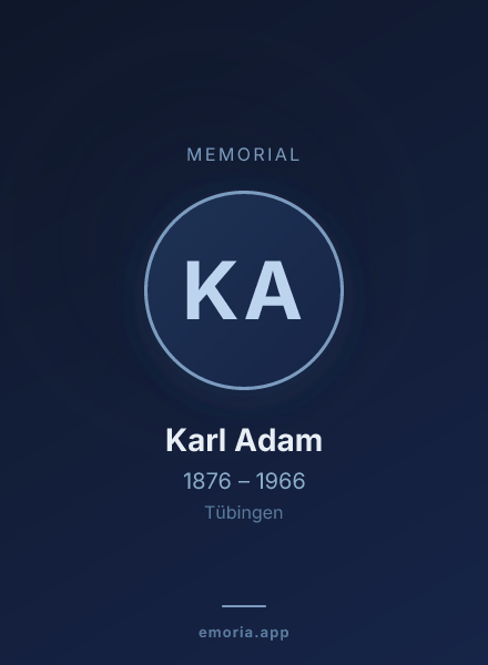 Memorial portrait of Karl Adam