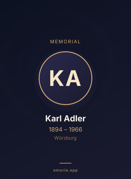 Memorial portrait of Karl Adler