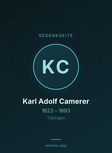 Gedenkportrait von Karl Adolf Camerer