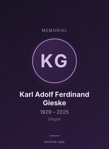 Memorial portrait of Karl Adolf Ferdinand Gieske