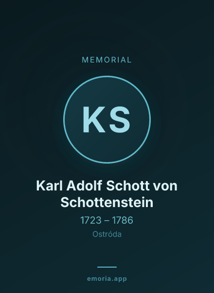 Memorial portrait of Karl Adolf Schott von Schottenstein