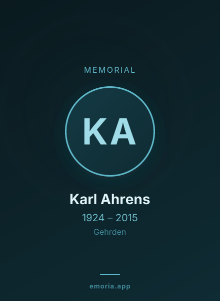 Memorial portrait of Karl Ahrens
