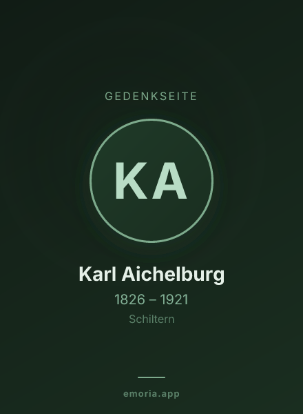 Gedenkportrait von Karl Aichelburg