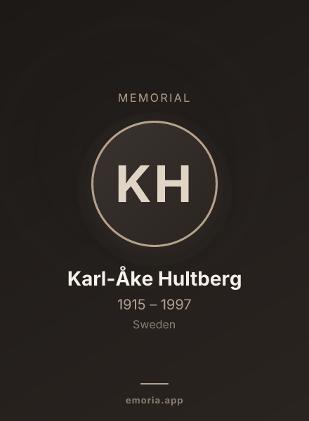 Memorial portrait of Karl-Åke Hultberg