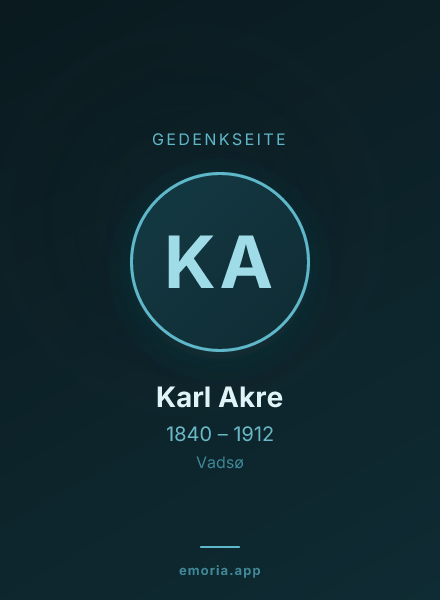 Gedenkportrait von Karl Akre